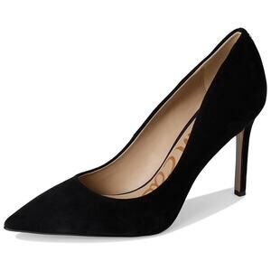 Sam Edelman Womens Hazel Point Toe Pumps US 8 Wide Black Suede Stiletto NIB
